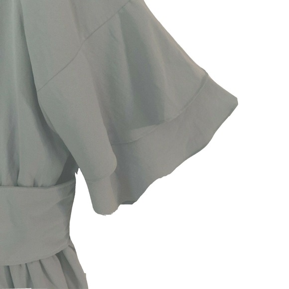 ⭐️JOA Sky Blue Smocked Waist Corset Fit & Flare Bell Sleeve Any Occasion Dress - Picture 11 of 12